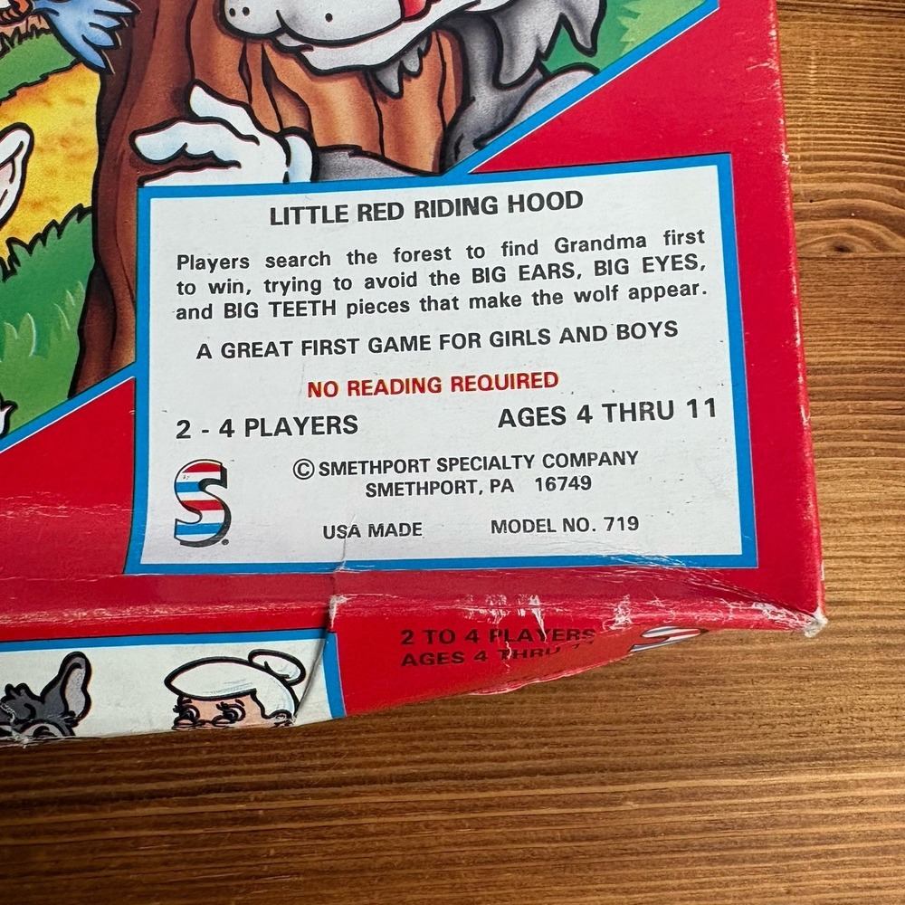 Vintage Little Red Riding Hood Board Game Complete Smethport Pop Up Boxed Toy - Picture 13 of 16